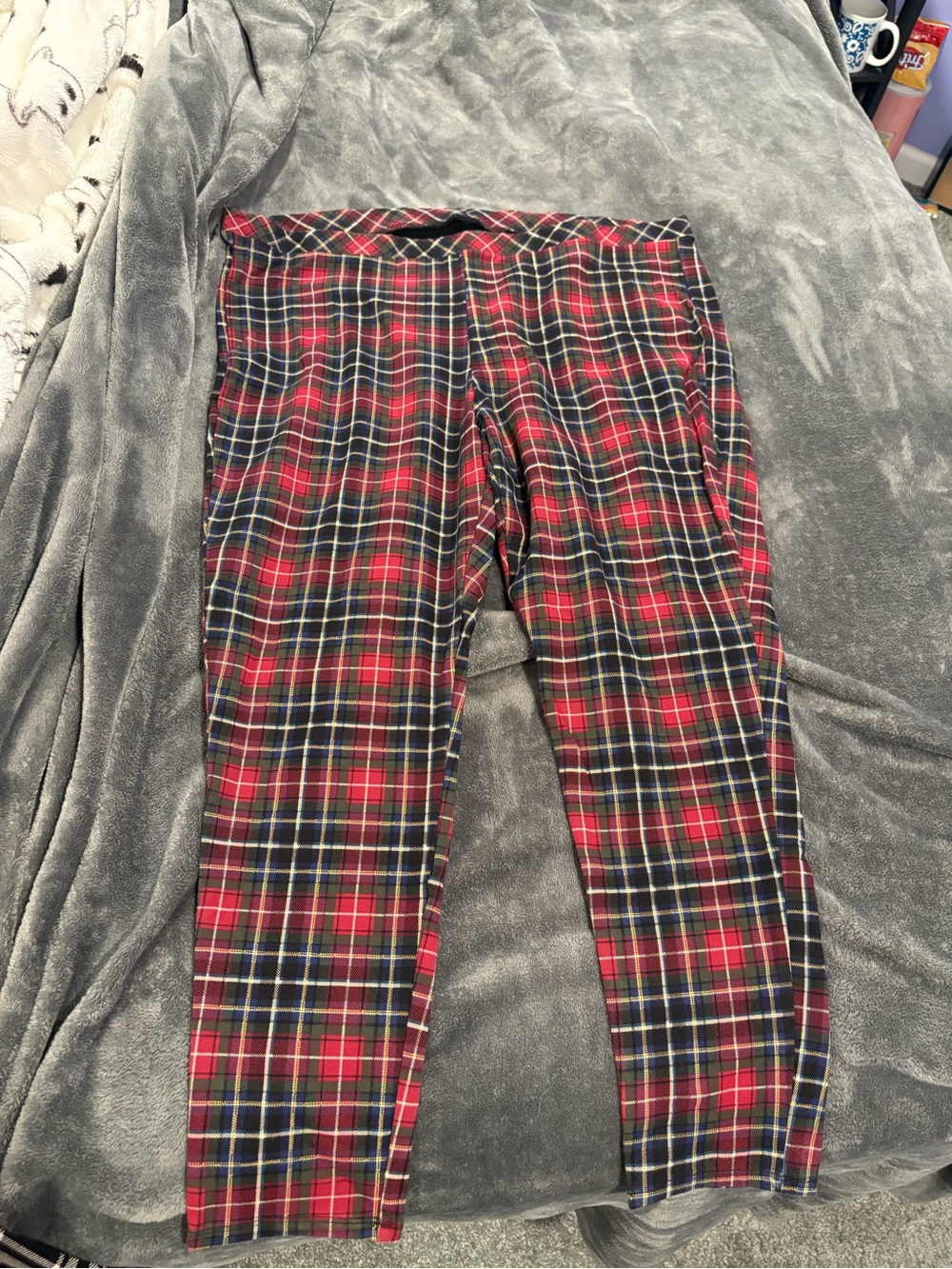 torrid Red and Black Plaid Leggings